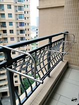Window drying rod balcony clothes artifact retractable outdoor outdoor guardrail outside drying rack can be installed without installation