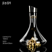 Golden high-end waterfall red wine decanter crystal wine dispenser hotel home gift pour jug