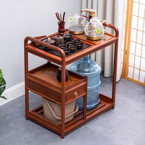 Pear solid wood Wu Jinshi mobile tea cabinet Small tea table Tea table kettle one household simple Chinese tea cart