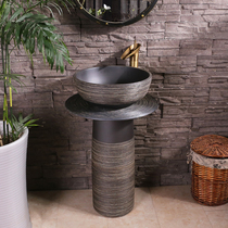 McCoss Art Ceramic column basin integrated balcony outdoor column basin retro column wash basin