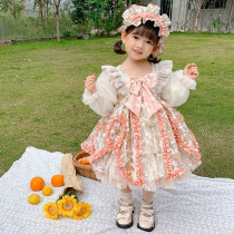  Lolita girl princess dress spring and autumn new 2021 childrens genuine baby lolita dress lolita