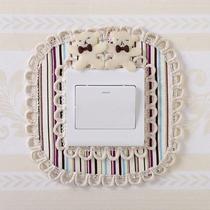  Cloth Art With Pocket Wall Patch Light Switch Socket Decoration Protective Sheath Home Patch Wall Fire Plugboard Hood Panel Cover Brash