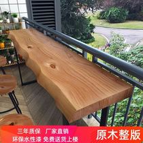Balcony Bar table Window integrated simple long table Small table Slender high-legged table and chair combination Milk tea shop