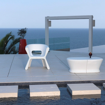 Customized Spanish style FRP combination storage home living room park Cinema leisure waiting multi-function stool
