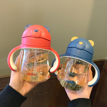 ppsu straw cup Children drink milk school drink cup Baby 6 months 1-2 years old baby drink cup with handle scale
