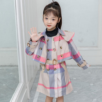 Girls suit skirt foreign style 2022 new princess dress spring and autumn baby dress two-piece childrens clothing childrens suit