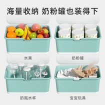 Baby bottle storage box drain rack baby bottle tableware storage box with cover dust-proof drying childrens products