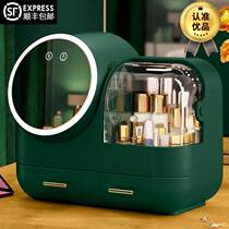 Cosmetic mirror desktop LED lamp with lamp filled dresser cosmetics collection box to give birthday present