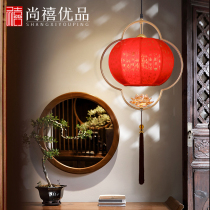 New Chinese Barbecue shop lantern balcony not a pair of Chinese ancient wind lanterns Imitation Ancient Lotus decorative light Catering