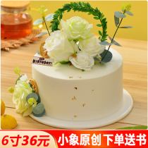 2023 Simulation Birthday Cake Model Creative Popular Mori Network Red Flowers Flower Window Display Sample Props