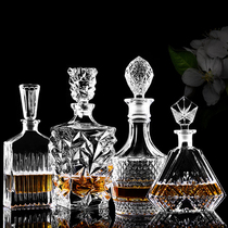 Large crystal glass wine bottle creative red wine decanter household whiskey bottle with lid wine bottle white wine container