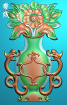 Bogu Vase Backrest Vase Sofa Backrest Vase Backrest Fine Drawing Relief Drawing JDP Gray Drawing BMP