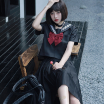 Black three basic models jk uniform dress bad sailor suit College style orthodox uniform long dress large size suit full set