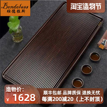 Whole ebony tea tray Household single-layer drainage high-end guest tea table Solid wood Kung Fu tea with bakelite tea tray