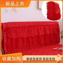 New Products Wedding Celebration Grand Red Full Bag Bedside Lace Lace Headliner Cloth Art Dust Cover 1 8m2 Mi 2 2 m