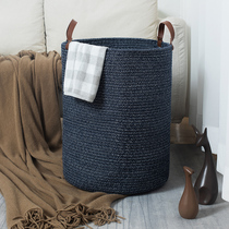 Caroeas Nordic ins light luxury cotton rope woven clothing storage bucket dirty clothes basket creative large capacity storage basket basket
