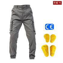 Motorcycle riding mens locomotive summer retro commuter overalls CE casual winter fleece riding clothes four seasons women