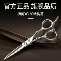 Yang scissors flat tooth scissors Haircut scissors Hair scissors Professional set Hair stylist special incognito thin scissors