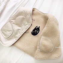Balabala children Cavet vest girl Two sides wearing waistcoat autumn winter new childrens clothes Han version Children thickened Mao