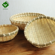 Bamboo dustpan farmhouse round product basket woven basket storage basket household basket leachate bamboo basket steamed bread basket Shau Ji