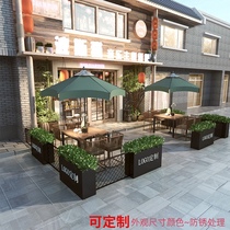 Outdoor flower box combination Municipal Square greening sales department commercial street flower bed outdoor fence partition flower slot customization