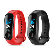 M3 smart bracelet heart rate blood pressure blood oxygen sleep monitoring information push WeChat step weather smart bracelet