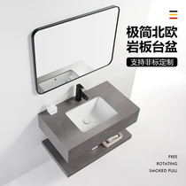 Kahnman custom Rock countertop semi-embedded wash basin marble basin balcony toilet basin