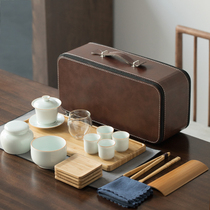 DECLEOR light luxury Kung Fu Tea Set Cover bowl home Japanese office tea mat boutique high-end ceramic tea cup