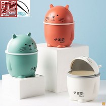 Desktop creative trash can home cute small dormitory table creative net red mini storage wastebasket j