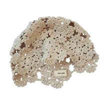 White hair headdress thin hollow breathable sunshade hat female hat Four Seasons hand hook knitted hat hollow hair band