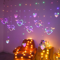 LED love lights love decorative lights flashing lights string lights star room decoration girl heart lights room dormitory