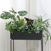 Simulation Plant Trough Flowers Outdoor Flower Box Sales Floor External Pendulum Partition Flower Shelf Greening Flower Beds Fake Flowers Green Planting combination
