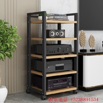 Audio amplifier rack Audio cabinet partition shelf Amplifier cabinet ktv steel wood length floor can be moved