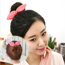 Korean version of sponge rabbit ear dish hair tool dish hair tool ball bud head dish hair tool hair stick tool