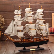 One Sail Smooth Model Birthday Gift Wooden Boat Furnishing Craft Boat Pirate Fishing Boat Small Boat Adornment Swing Boat