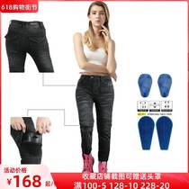 VOLERO Motorcycle Denim Riding Pants Womens Casual Racing Pants Anti-fall Pants Four Seasons Motorcycle Pants Riding Pants