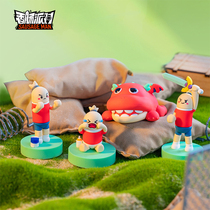 Sausage party game peripheral battle intestinal blind box set set drop glue ornaments doll