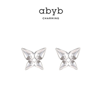 ABYBCHARMING bow stud ear female summer small crowd ear temperament simple cold wind earrings ins high cold