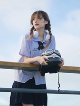 Thailand Thai school uniform Nano first love small water short-sleeved shirt long dress School for genuine large size jk full set of womens summer