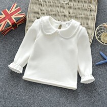Girls plus velvet padded base shirt long sleeve T-shirt warm clothes baby girl childrens coat foreign Autumn Winter Dress 1
