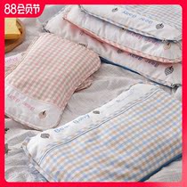 Childrens pillow baby pillow 0-3-7 years old baby pillow Ramie material pillowcase available all seasons can be removed and washed