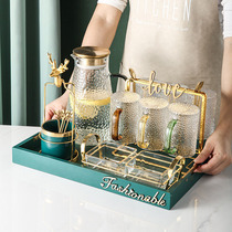 Zhoucuo light luxury glass identification cup water cup set large capacity heat-proof and explosion-proof cold kettle household living room cool kettle