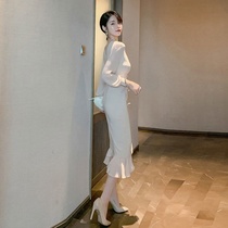  Temperament clothes slim-fit hip dress summer goddess Fan Xian thin fishtail long skirt 2020 new socialite womens clothing