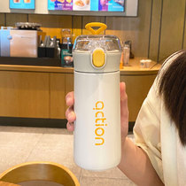 Straw Cup maternal thermos cup large capacity pregnant women postpartum water Cup adult girl heart high face value Cup portable