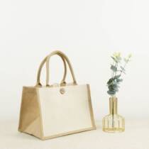 Button Day Style With Rice Bag Canvas Yellow Linen Lunch Box Lunch Box Lunch Handbag Mommy Bag Students Work Waterproof