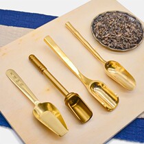 Teaspoon teaspoon tea shovel tea spoon set teaspoon tea lotus tea bamboo pure copper Ebony alloy kung fu tea set accessories