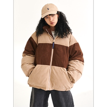 NBCT retro corduroy contrast stitching bread suit winter padded cotton-padded warm cotton-padded jacket coat for men and women