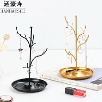 Desktop wrought iron key jewelry rack creative shelf door storage adhesive hook entrance key rack