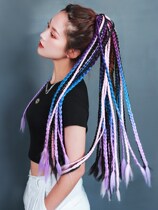 Wig braid twist long braid Dirty braid braided hair rope Hip hop color wig strip female motorcycle nightclub hair extension finished product