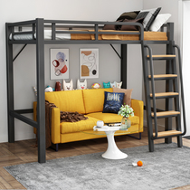 Wrought iron bunk bed small type dormitory bed under the table save space apartment duplex second floor bed upper loft bed